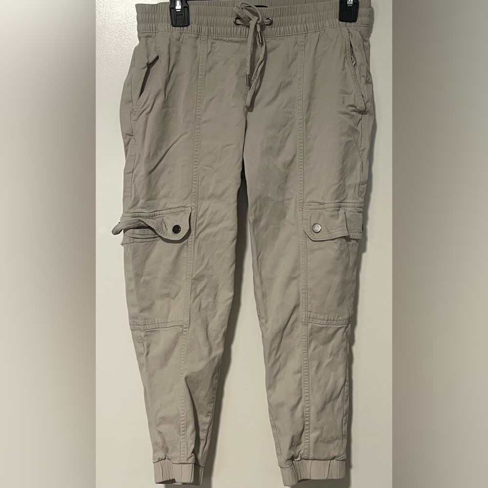Banana Republic Womens Tan Pockets Straight Leg Cargo Pants Size Petite XS